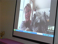 American Girl® fans enjoying a Skype visit with Mary.